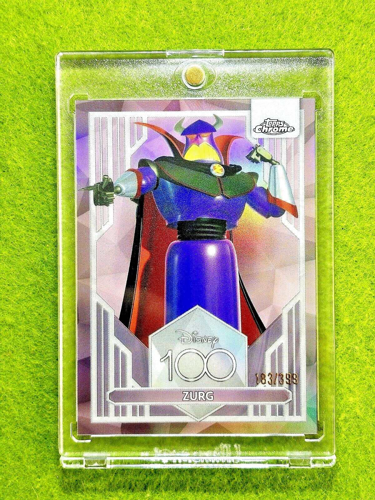 ZURG Disney 100 PINK REFRACTOR #/399 Toy Story 2 CARD 2023 Topps