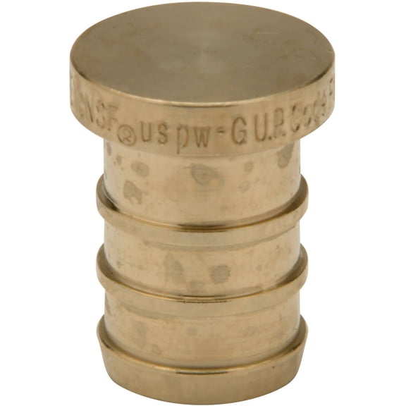 ZURN PEX BRASS TEST PLUG, 1/2 IN. BARB, LEAD FREE per 34 Each
