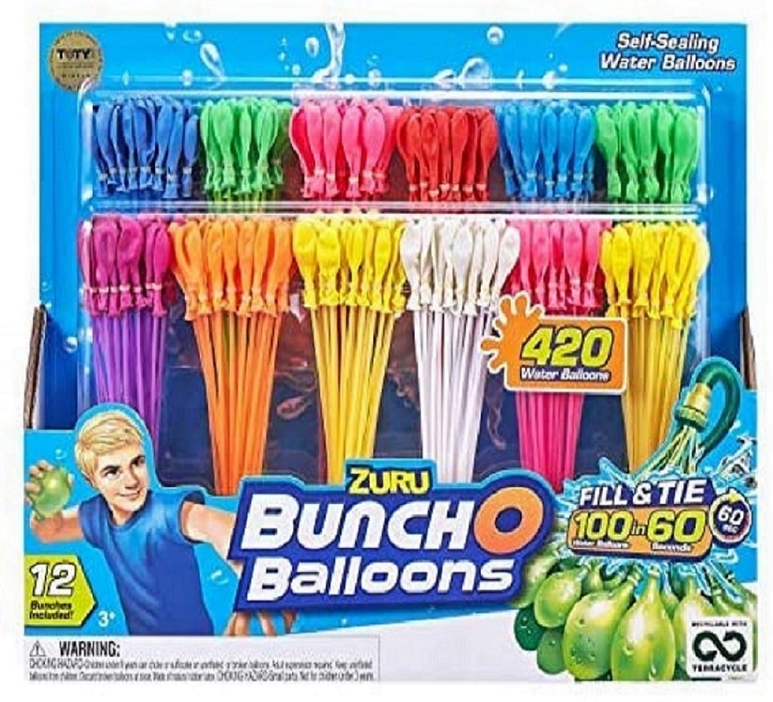 ZURU Bunch O Balloons, Easy Quick Fill and Tie 100 Water Balloons in 60
