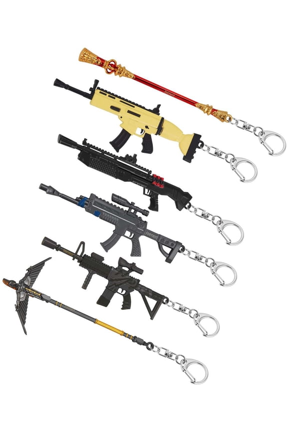 Fortnite Metal Clasp Keychain, 6 Count
