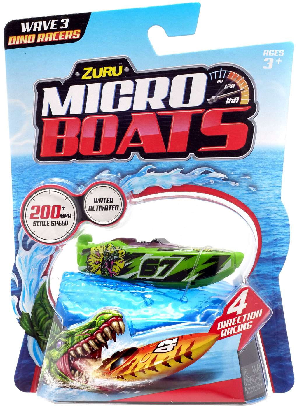 ZURU Micro Boats Wave 3 Dino Racers, Green - Walmart.com