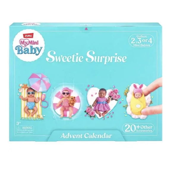 ZURU My Mini Baby Sweetie Surprise Advent Calendar, 20+ Accessories, 24 Pieces
