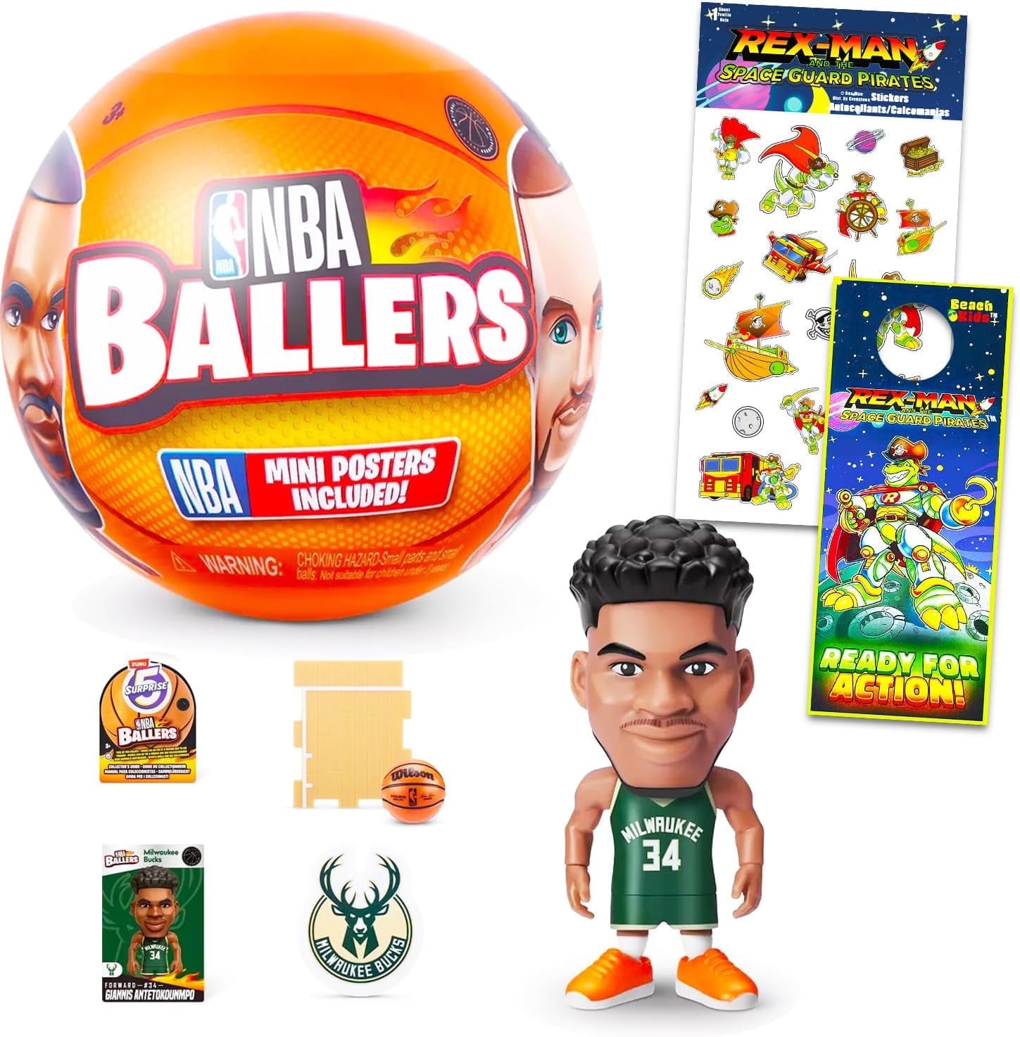 ZURU NBA Ballers Mini Figures Set for Indoor Playground Fun