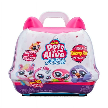 ZURU Pets Alive Pet Shop Surprise – Surprise Interactive Toy Pets with Electronic Speak and Repeat