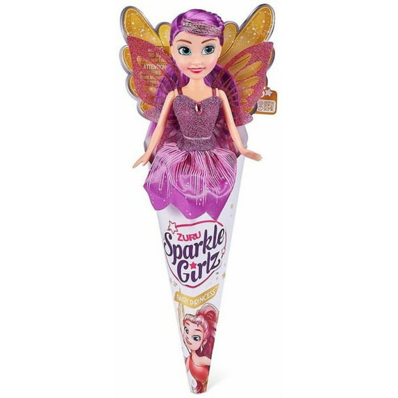 ZURU Sparkle Girlz Fairy Princess Poseable Princess Doll Plastic Purple