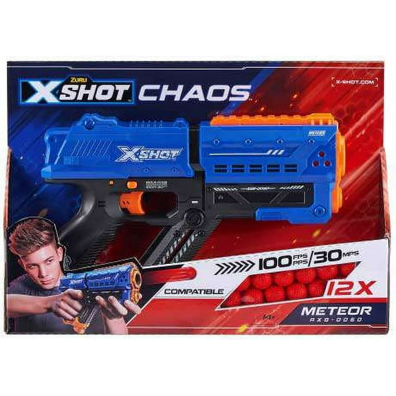 ZURU X-Shot Chaos Superior Fire Power Maximum Performance Unisex Round Blaster 12 Rounds Holds Speed