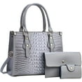 thumbnail image 1 of ZUTOYBO Ladies Satchel Purse Wallet Top Handle Tote Handbags Hobo Shoulder Bags Set 3pcs for Women,Gray, 1 of 9