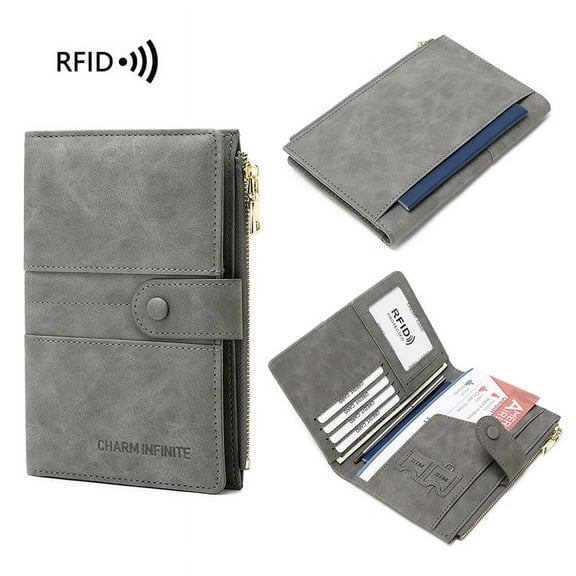 ZUTOYBO Passport and Card Holder for Women RFID Blocking Card Case Slim Travel Wallet Change Purse with Vaccine Card Slot