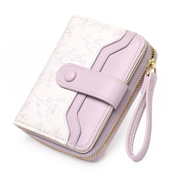 ZUTOYBO Small Women Wallet Leather RFID Blocking Bifold Zipper Pocket Credit Card Holder Purse with ID Window