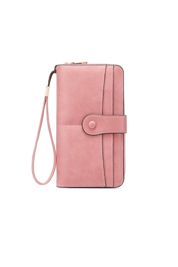 Wallet for Women RFID Blocking Leather Large Capacity Card Holder Ladies Phone Clutch Travel Long Purse Wristlet