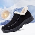 thumbnail image 1 of ZUTY Winter Snow Booties for Women Plush Faux Fur Lined Fuzzy Loafers Warm Comfortable Casual Walking Shoes Black 7, 1 of 6