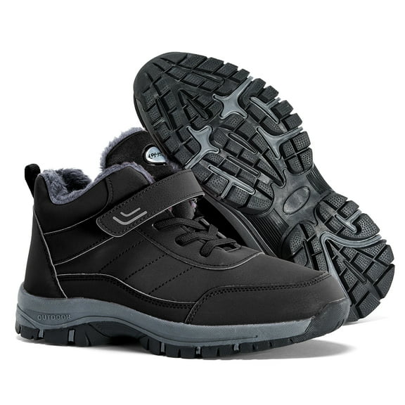 ZUTY Women's Winter Snow Boots Outdoor Hiking Boots Warm Waterproof Ankle Booties for Walking and Anti-Slip Black 11