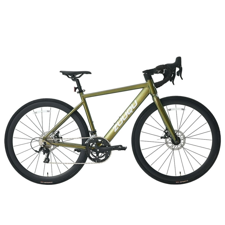 ZUUQU Phaedra 700C Road Bike for Men, 47/50cm Aluminum Frame,16-Speed Road bicycle with Disc Brakes ,Swiss paint, Green