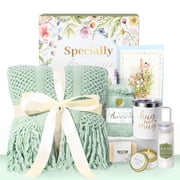 ZUVYRO Self Care Gifts for Women, Birthday Gifts Get Well Soon Set W/Luxury Blanket for Women Care Package, Mothers Day Spa Sympathy Gift Baskets for Mom Her Wife Friend Grandma