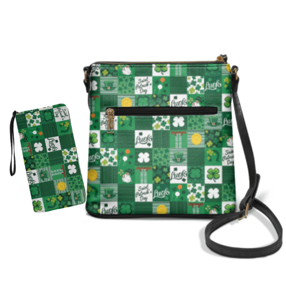 ZUXONGSY 2 Piece Saint Patrick's Crossbody Bag and Wallet Set ...