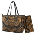 thumbnail image 1 of ZUXONGSY 3D Eagle Floral Print Handbag and Wallet Sets for Women Top Handle Totes with Matching Wallet Leather Shoulder Handbag Clutch Purse for Women Ladies, 1 of 4