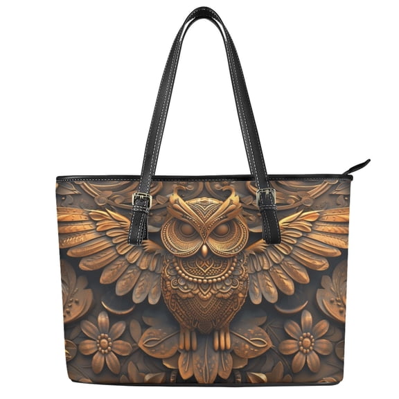 ZUXONGSY 3D Eagle Floral Print Top Handle Bag for Women Casual Top Handle Tote Bag Multifunctional Satchel Handbags with Zip Compartments for Shopping Work
