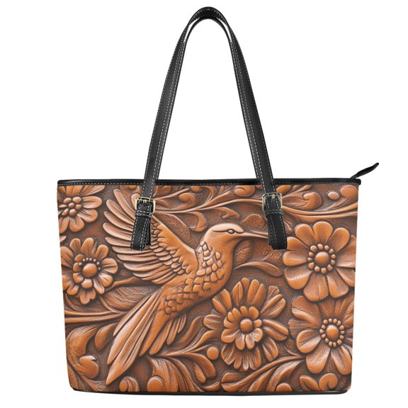 ZUXONGSY 3D Hummingbird Daisy Flower Print Top Handle Bag for Women Large Capacity Top Handle Satchel Casual Work Bag with Handle for Daily Use Work