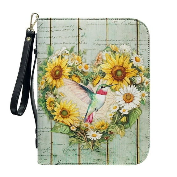 ZUXONGSY American Flag Eagle Print PU Leather Bible Cover for Women Men Multifunctional Bible Book Carrying Case with Detachable Wristlet Strap Church Bag for Daily Commuter Bible Tote Bag, 2XL