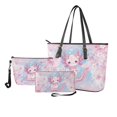 thumbnail image 1 of ZUXONGSY Axolotl Cherry Blossom Print Top Handle Bag with Waterproof Cosmetic Bags Wallet for Women PU Leather Top Handle Satchel Set with Portable Cosmetic Pouch Purse Credit Card Holder Wallet, 1 of 4