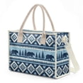 thumbnail image 1 of ZUXONGSY Aztec Bear Print Transparent PVC Shoulder Tote, Large Waterproof Lightweight Handbag with Removable Strap, Spacious Carryall for Beach Travel and Daily Use, 1 of 7