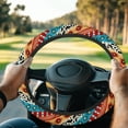 thumbnail image 1 of ZUXONGSY Aztec Ethnic Golf Cart Steering Wheel Cover Cow Print Auto Wheel Cover All Weather Steering Wheel Dust Cover Universal Auto Accessories Anti Slip Cover Fit for Most Golf Cars Club Car, 1 of 7