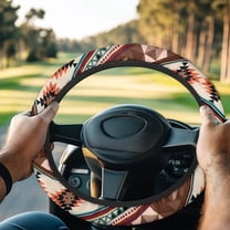 ZUXONGSY Aztec Tribal Golf Cart Steering Wheel Cover Club Car Steering Wheel Cover Universal Automotive Steering Wheel Cover Club Car Golf Cart Interior Decor Steering Wheel Accessories