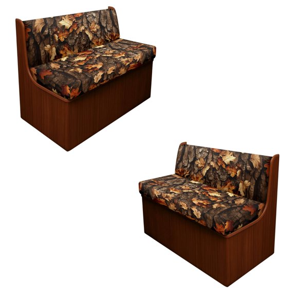 ZUXONGSY Bark Texture Print RV Dinette Cushion Covers Wear-Resistan Camper Seat Covers Dinette Booth Stretch RV Couch Protector Include 2 Backrest Cover and 2 Bench Cover
