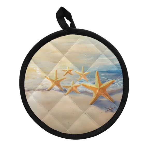 ZUXONGSY Beach Pot Mat Starfish Pot Mats for Countertop Heat Resistant PotHolders Personalized Pot Holders Lightweight Kitchen Organizer for Hot Dishes Kitchen Counter