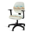 thumbnail image 1 of ZUXONGSY Beach Starfish Office Chair Cover 2 Packs Computer Office Chair Cover with Elastic Edge Polyester Chair Protector Cover Easy to Install Suitable for Home Desk Chair Decor, 1 of 7