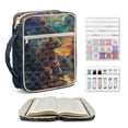 thumbnail image 1 of ZUXONGSY Bear Planet Print Bible Cover Case for Women Quilted Bible Cover Multifunctional Scripture Bag with Bookmarks Zippered Carrying Book Case for Christian, 1 of 8