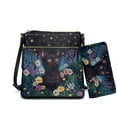 thumbnail image 1 of ZUXONGSY Black Cat Daisy Galaxy Print Large PU Leather Crossbody Bag & Wallet Set for Women, Stylish Satchel with Adjustable Shoulder Strap for Travel & Shopping, 1 of 5