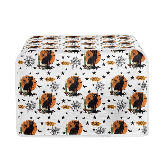 ZUXONGSY Black Cat Spider Web Toster Cover 4 Slice Toaster Dust Cover Appliance Cover Wide Slot Small Appliance Toaster Cover for Kitchen Fingerprint Protection Home Decor
