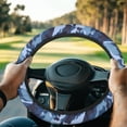 thumbnail image 1 of ZUXONGSY Blue Camo Golf Cart Steering Wheel Cover Universal Auto Accessories Sweat-Absorbent Club Car Interior Decor Protector Stretchable Steering Wheel Dust Cover Gifts for Friends Family, 1 of 7