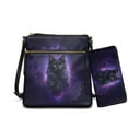 thumbnail image 1 of ZUXONGSY Boho Mandala Cat Print Women's PU Leather Hobo Bag & Matching Wallet Set, Multi-Pocket Crossbody Purse with Adjustable Strap for Travel & Work, 1 of 5