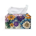 thumbnail image 1 of ZUXONGSY Boho Mandala Tissue Box Covers Flower PU Leather Tissue Cube Box Cover with Buckle Stylish Tissue Box Cover Lightweight Leather Tissue Cover Bedroom Office Desk Accessories, 1 of 7