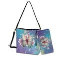 thumbnail image 1 of ZUXONGSY Butterfly Cherry Blossom Galaxy Print Leather Crossbody Handbag with Wrist Wallet for Women Waterproof Shoulder Bag with Leather Wallet Casual Top-Handle Handbags with Purse for Daily Use, 1 of 4