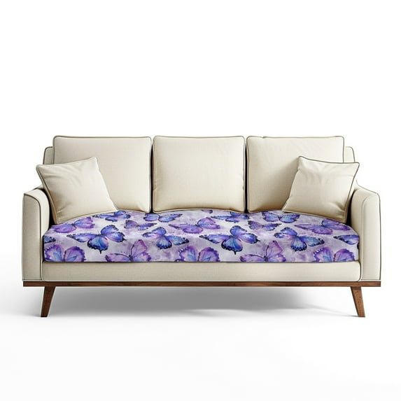 ZUXONGSY Butterfly Couch Cushion Covers Outdoor Patio Couch Cushion Protector Cover Individual Sofa Cushion Cover Lightweight Couch Cushion Dust Cover for Women Gifts for Mom Size L