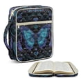 thumbnail image 1 of ZUXONGSY Butterfly Heart Print Bible Cover Case with Multiple Pockets Large Hanging Bible Organizer with Zipper & Strap Scripture Bag for ChuZU, Study, Work, 1 of 7