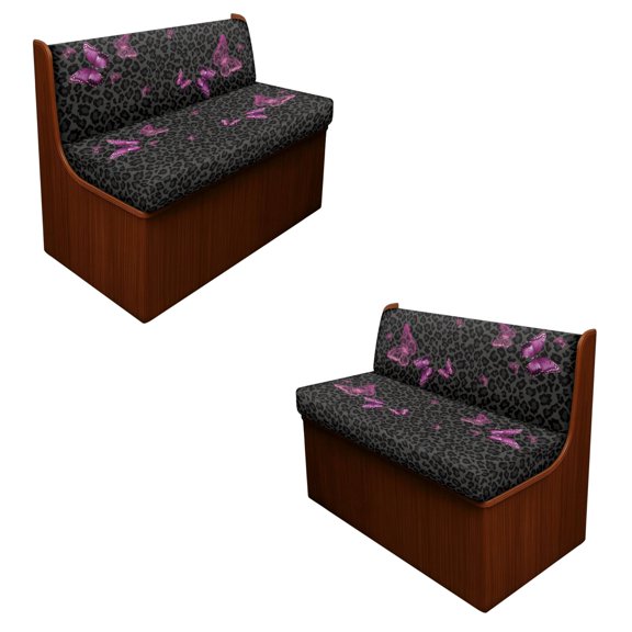 ZUXONGSY Butterfly Leopard Print 4 Pack RV Dinette Cushion Covers Stretch Camper Cushion Slipcover Replacement RV Couch Cover Furniture Protector for RV Camper Car Bench