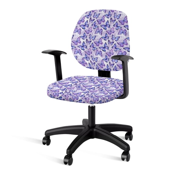 ZUXONGSY Butterfly Office Chair Cover 2 Packs Universal Desk Swivel Chair Cover Stretchable Computer Chair Protector Comfortable Decorativer Cover for Student Office Worker