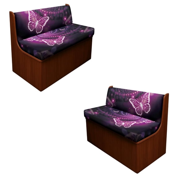 ZUXONGSY Butterfly Pattern RV Dinette Cushion Covers Set of 4, Breathable Camper Cushion Slipcover Replacement Non-Slip Furniture Protector for RV Camper Car Bench