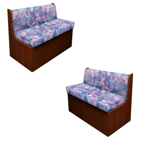ZUXONGSY Butterfly Print 4 Pack RV Dinette Cushion Covers Stretch Camper Cushion Slipcover Replacement RV Couch Cover Furniture Protector for RV Camper Car Bench