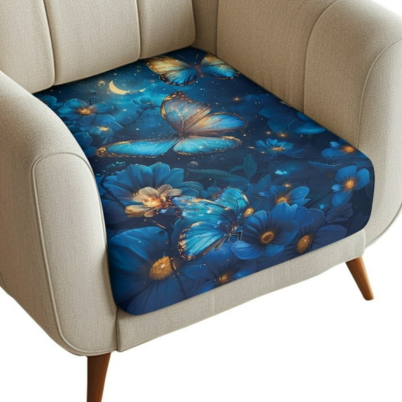 ZUXONGSY Butterfly Sofa Cushion Cover Floral Couch Cushion Protector Covers Elastic Separate Sofa Slipcover Machine Washable Couch Seat Slipcovers for Women Gifts for Women Friends Size S