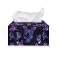 thumbnail image 1 of ZUXONGSY Butterfly Tissue Box Covers Rectangle PU Leather Tissue Cube Box Cover with Snap Button Decorative Holder Organizer Wear Resistant Aesthetic Decor for Women Men, 1 of 7