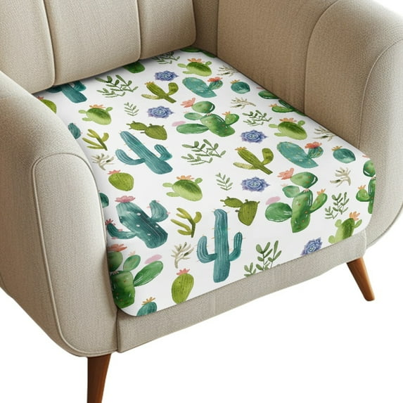 ZUXONGSY Cactus Couch Cushion Covers Sofa Cushion Dust Cover Decorative Cover Spandex Couch Seat Cushion Slipcover Easy to Clean Furniture Protection Cover for Home Office Decor 1 Seater