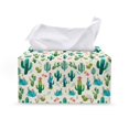thumbnail image 1 of ZUXONGSY Cactus Tissue Box Covers Decorative Rectangular Tissue Box Covers with Buttons Modern PU Leather Tissue Box Holder Easy to Install Tissue Organizer Case Stylish Home Decor, 1 of 7