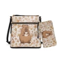 thumbnail image 1 of ZUXONGSY Capybara Daisy Flower Print Ladies PU Leather Crossbody Bags with Purse Set- Adjustable Crossbody Strap Hobo Bag and Wallet Set for Party or Dating, 1 of 5