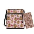 thumbnail image 1 of ZUXONGSY Capybara Strawberry Heart Print Hobo Bag and Wallet Set for Women Lady, Leather Crossbody Satchel Purse and Wallet Set Multi Pocket Shoulder Messenger Purse with Adjustable Strap, 1 of 5