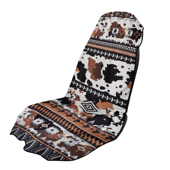 ZUXONGSY Car Seat Cover Towel Cow Geometric Print Towel Bucket Seat Covers Wear-Resistan Auto Front seat Protector Gift for Car Outdoor Sport Activities